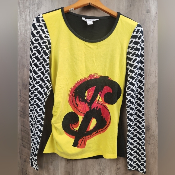 Diane Von Furstenberg X Andy Warhol Pop Wrap Limited Edition Dollar Sign Printed - Picture 3 of 7